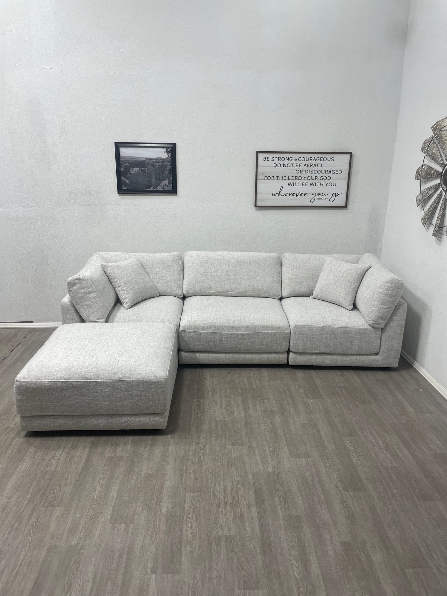 Sectional sofa with Ottoman